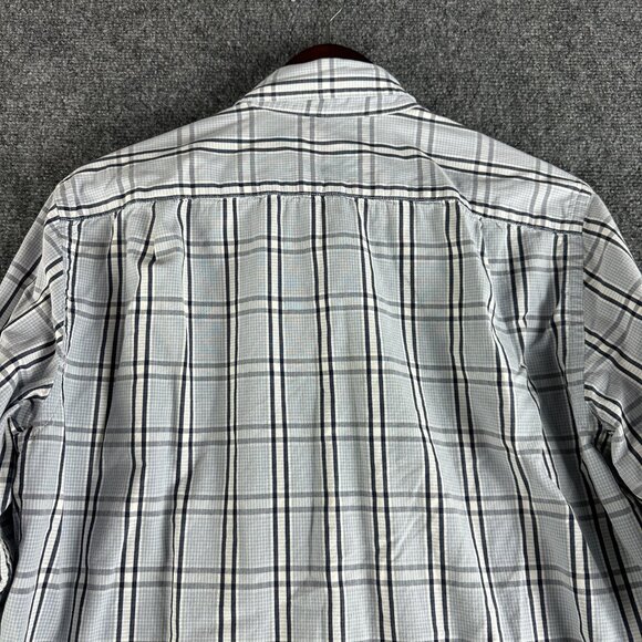 J Crew Shirt Mens Medium Tailored Fit Cotton Button Up  Long Sleeve Blue Plaid - Picture 7 of 7